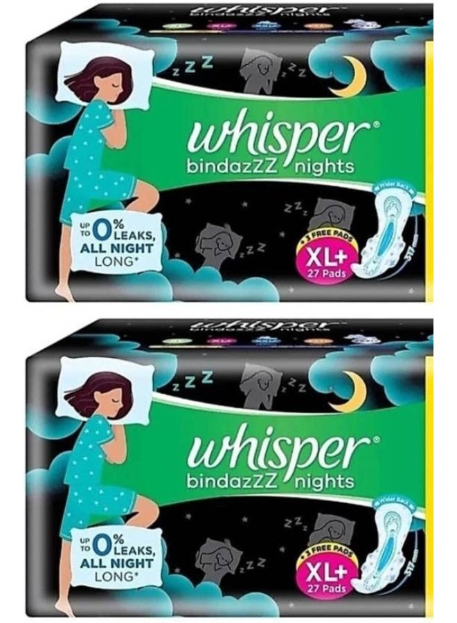 Whisper Night XL+ Wings Sanitary Pad (Pack of 60) Napkins Sanitary Pad - Image 1